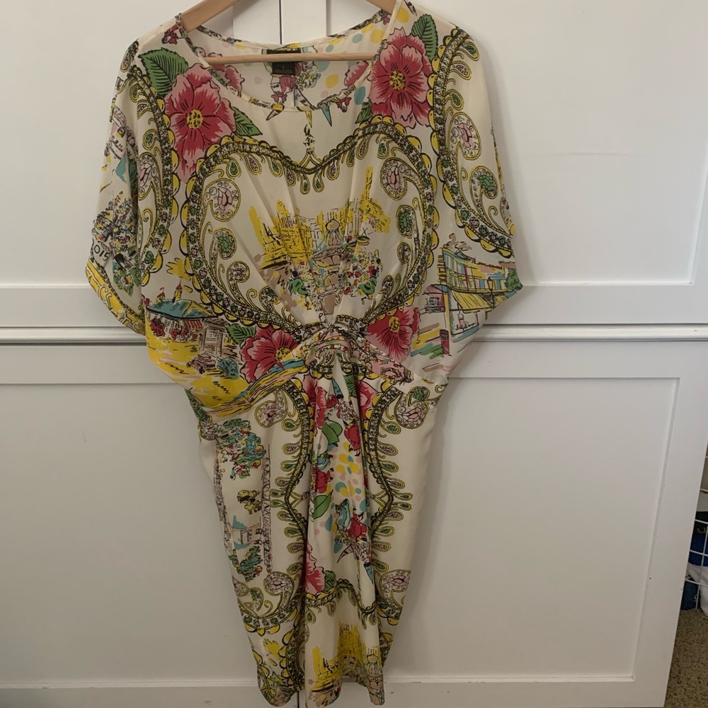 Anthropologie Collete Dinnigam Scenic Silk Dress